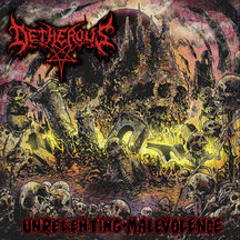 Detherous - Unrelenting Malevolence (Red & Black Color Merge Vinyl)